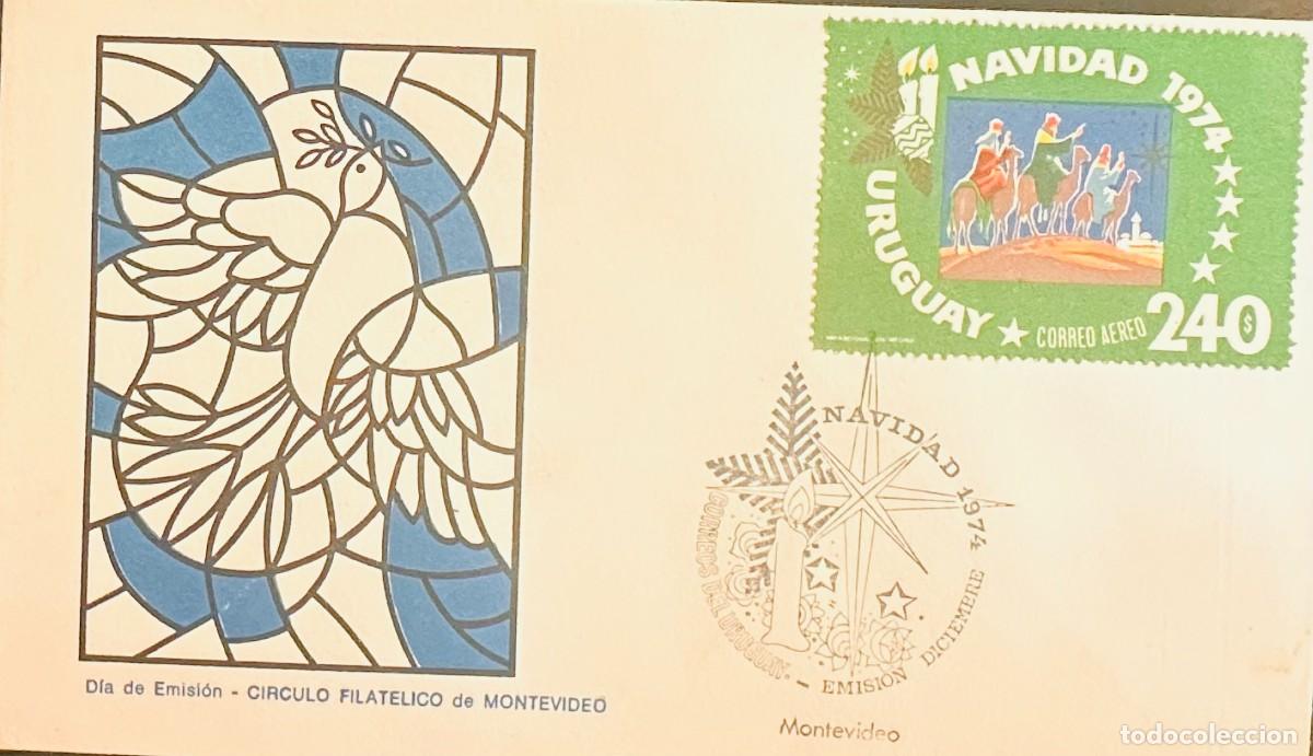 Sellos: CMI) 1974. URUGUAY. SACRED FIGURES IN THE FIELD UNDER THE STARS ILLUSTRATION FROM NAVIDAD 1974 ISSUE