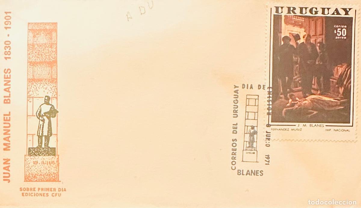 Sellos: CMI) 1971. URUGUAY. VINTAGE SCENE ILLUSTRATION STAMP FROM JUAN MANUEL BLANES ISSUE. FDC. DOMESTIC MA