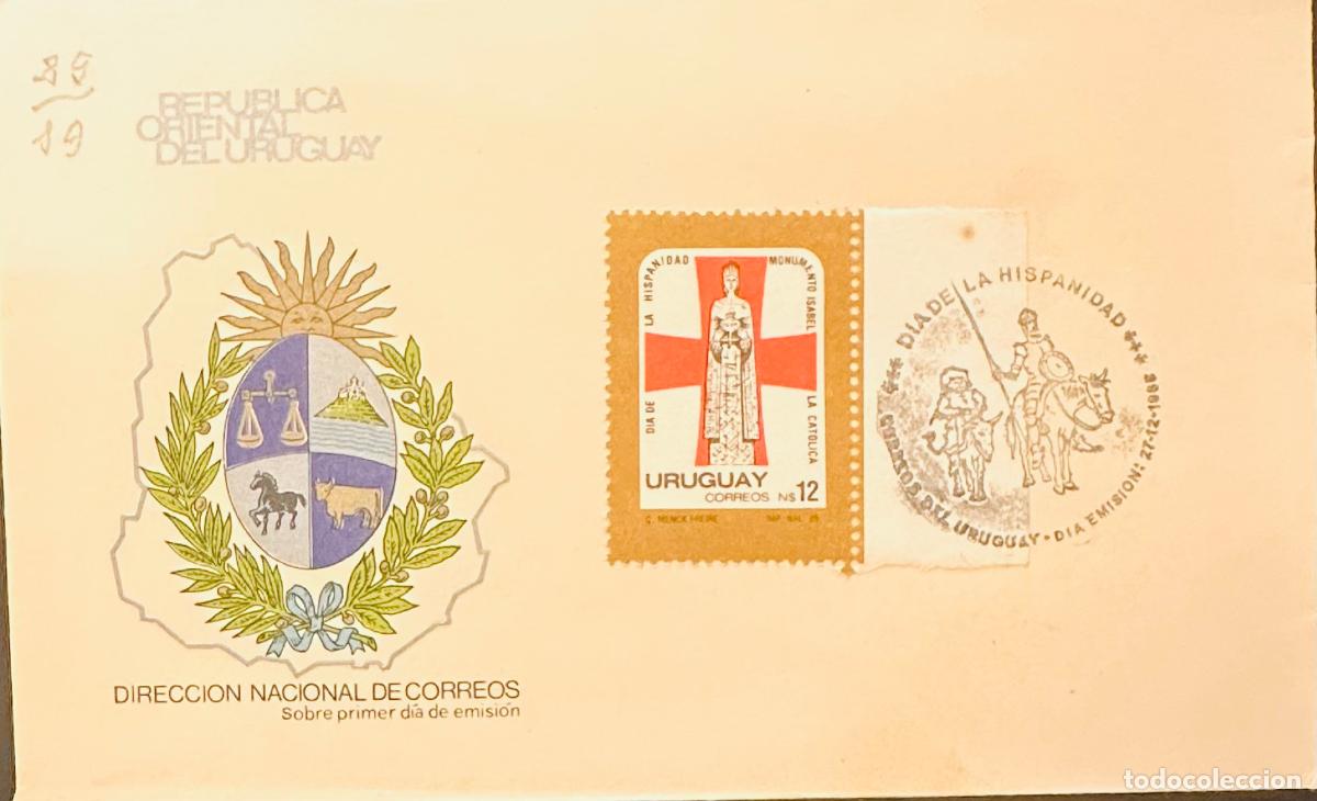 Sellos: CMI) 1980. URUGUAY. ISABEL LA CAT&Oacute;LICA MONUMENT SCULPTURAL REPRODUCTION ON STAMP FROM DIA DE LA HISP