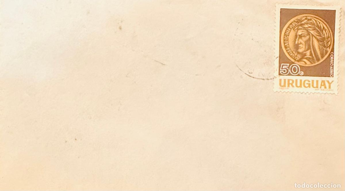 Sellos: CMI) 1971. URUGUAY. DANTE ALIGHIERI COMMEMORATIVE OVAL PORTRAIT ON A 50 PESOS AIRMAIL STAMP. PHILATE