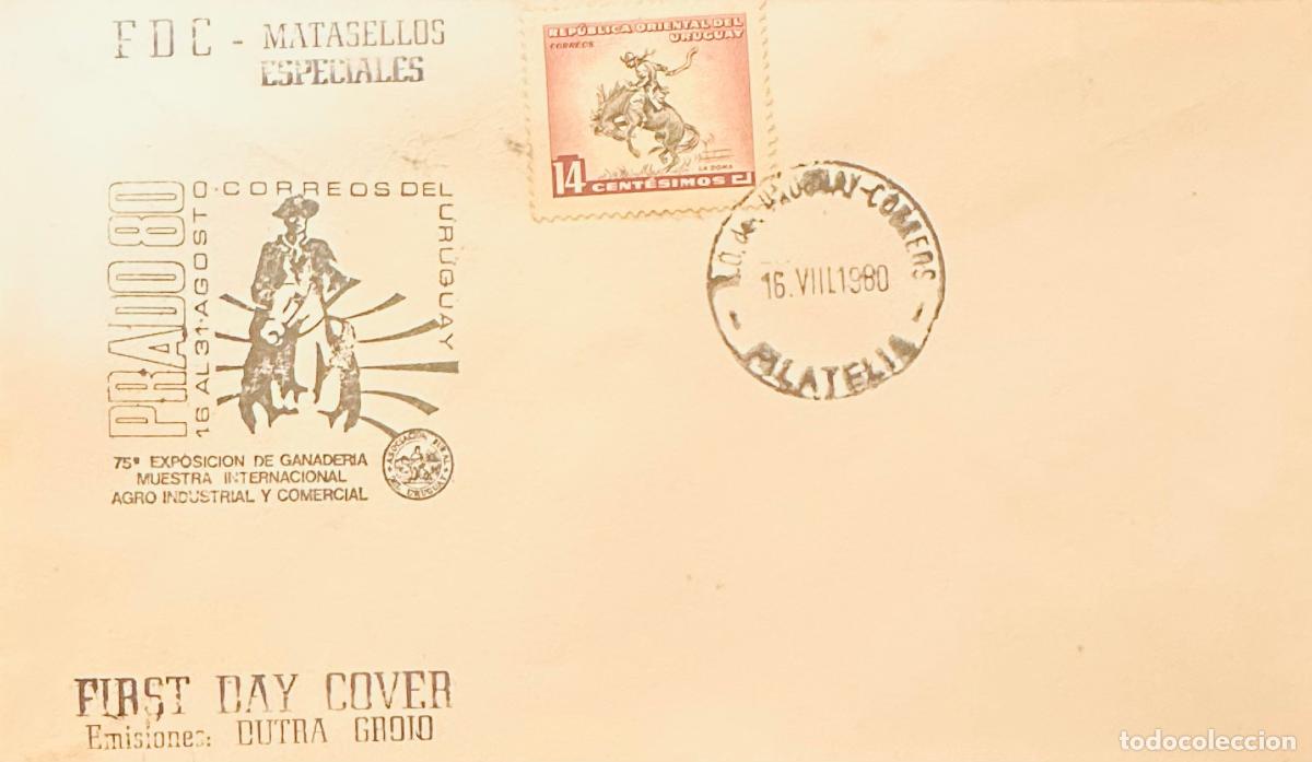 Sellos: CMI) 1980. URUGUAY. 14 CENT&Eacute;SIMOS STAMP FEATURING A RIDER ON HORSEBACK, ACCOMPANIED BY A LARGE PRADO