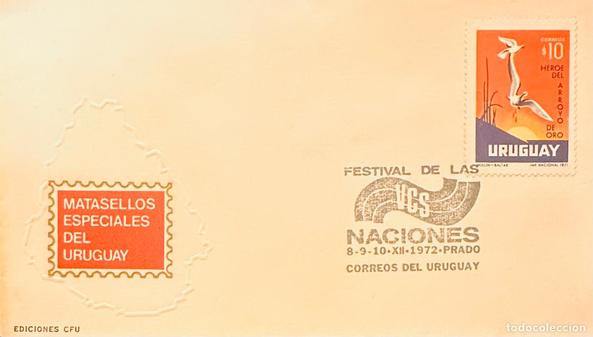Sellos: CMI) 1972. URUGUAY. 10 PESOS STAMP IN ORANGE TONE FEATURING A BIRD IN FULL FLIGHT FROM DIONISIO D&Iacute;AZ