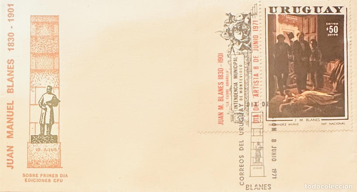 Sellos: CMI) 1971. URUGUAY. VINTAGE SCENE ILLUSTRATION STAMP FROM JUAN MANUEL BLANES LA FIEBRE AMARILLA ISSU