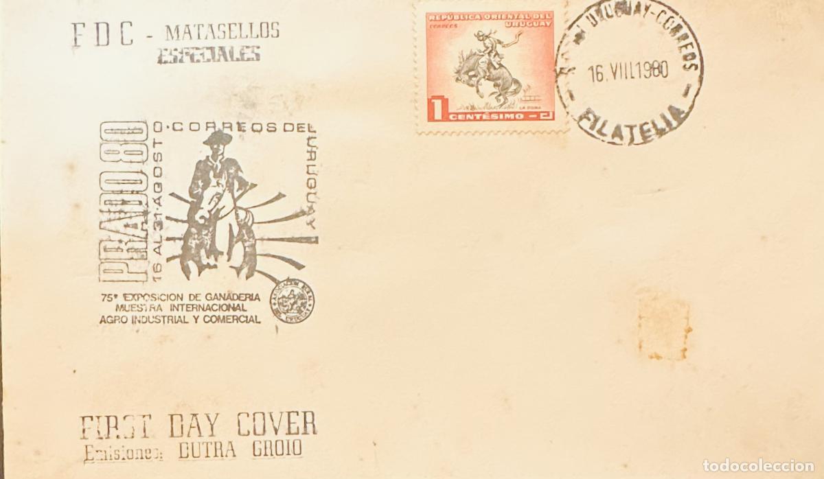 Sellos: CMI) 1980. URUGUAY. RIDER IN THE FIELD ILLUSTRATION STAMP FEATURING 75 EXPOSICI&Oacute;N DE GANADERIA PRADO