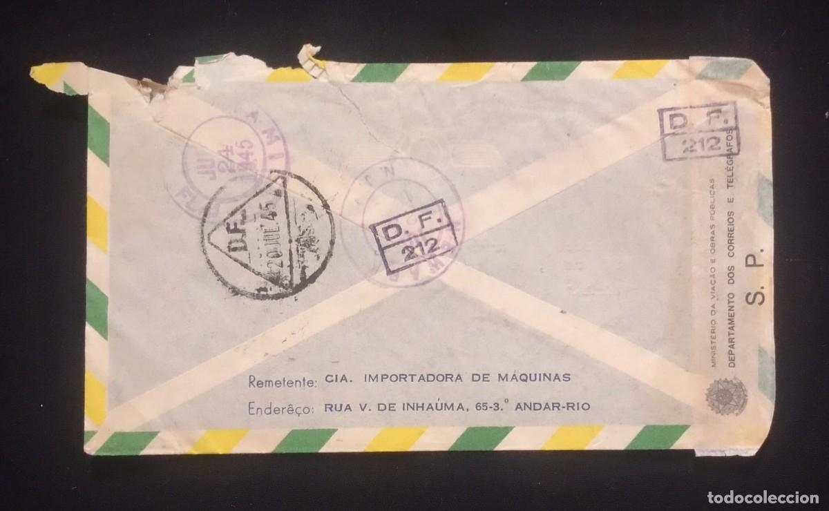 Sellos: TS) 1945 BRAZIL, CENSORSHIP, CIRCULATE COVER.