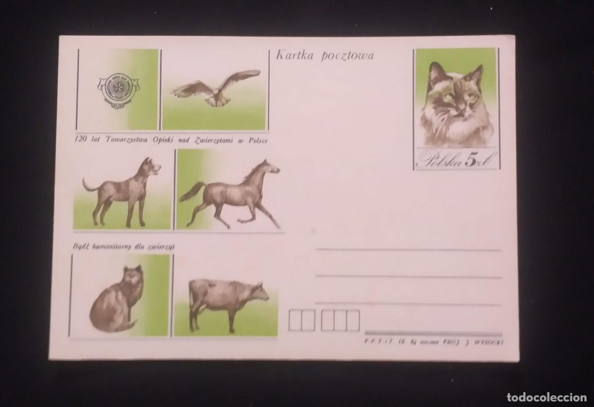Sellos: TS) 1984 POLAND, POSTAL STATIONARY,WITH 120 YEARS OF THE SOCIETY FOR THE PREVENTION OF CRUELTY TO AN