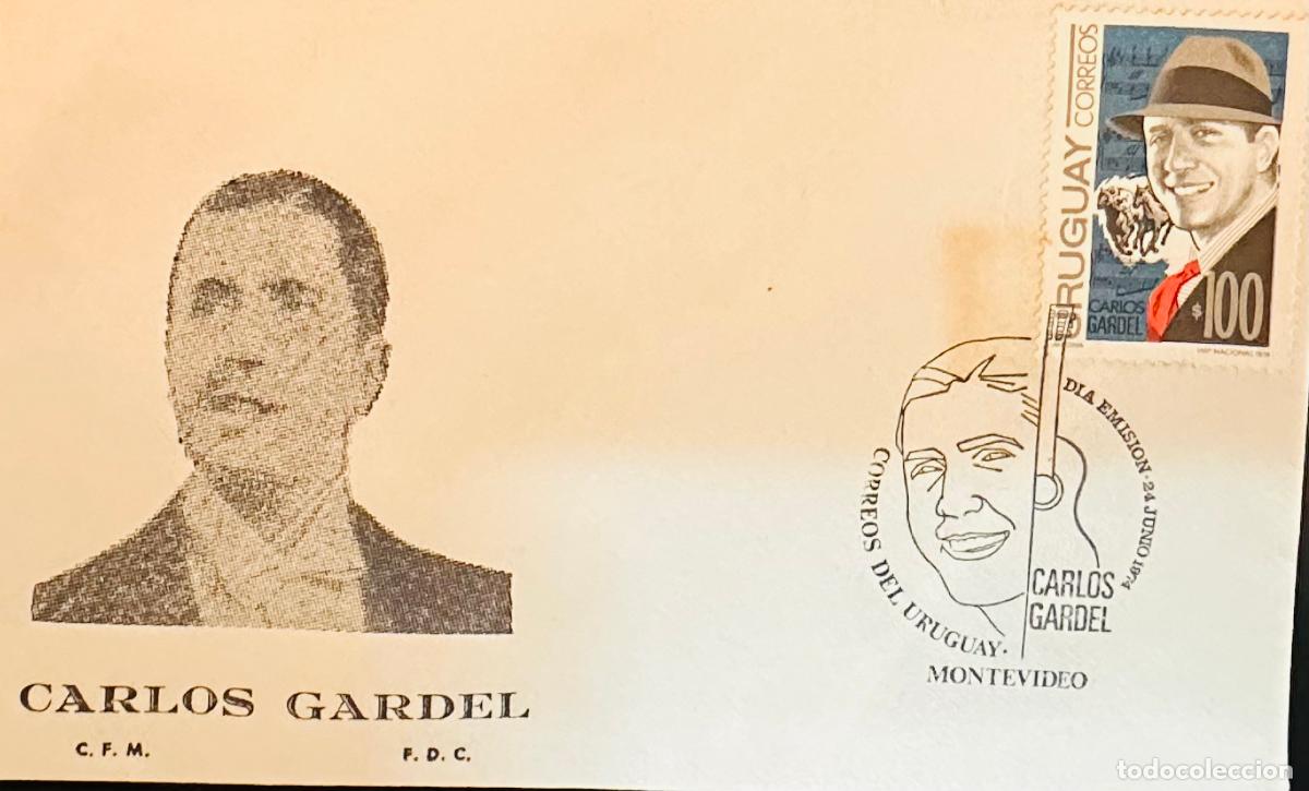 Timbres: CMI) 1974. URUGUAY. STAMP FEATURING THE HAT-WEARING PORTRAIT OF CANTANTE CARLOS CARDEL. ACCOMPANIED