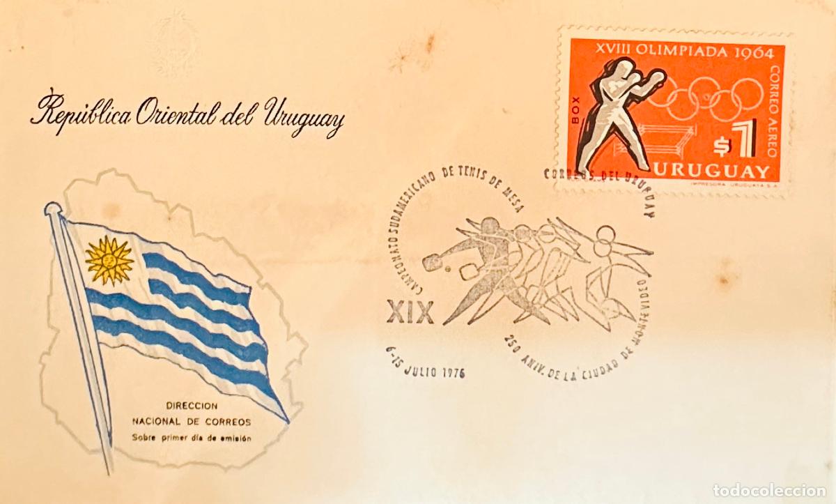 Sellos: CMI) 1976. URUGUAY. AIRMAIL STAMP FEATURING A BOXER ATHLETIC ILLUSTRATION IN FULL COMBAT FROM XVIII