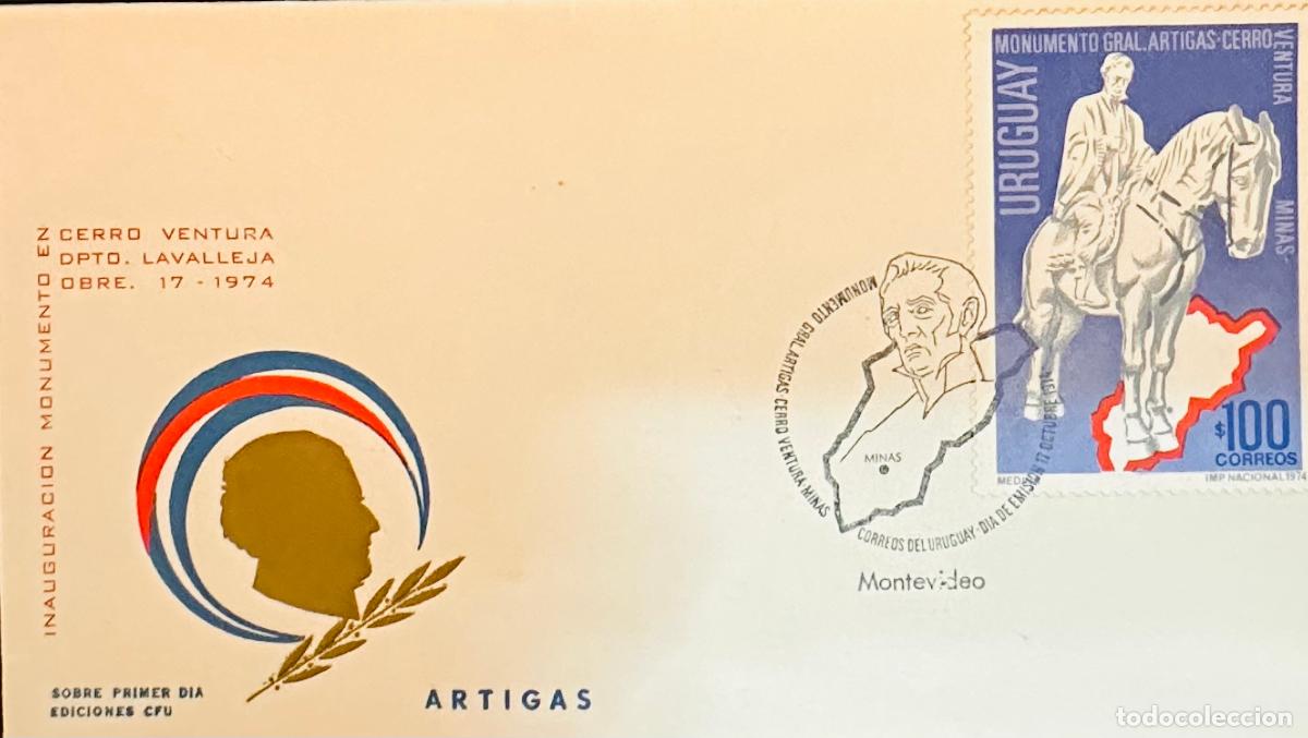 Sellos: CMI) 1974. URUGUAY. STAMP FEATURING JOS&Eacute; ARTIGAS EQUESTRIAN HISTORICAL PORTRAIT IN FRONT OF THE COUN