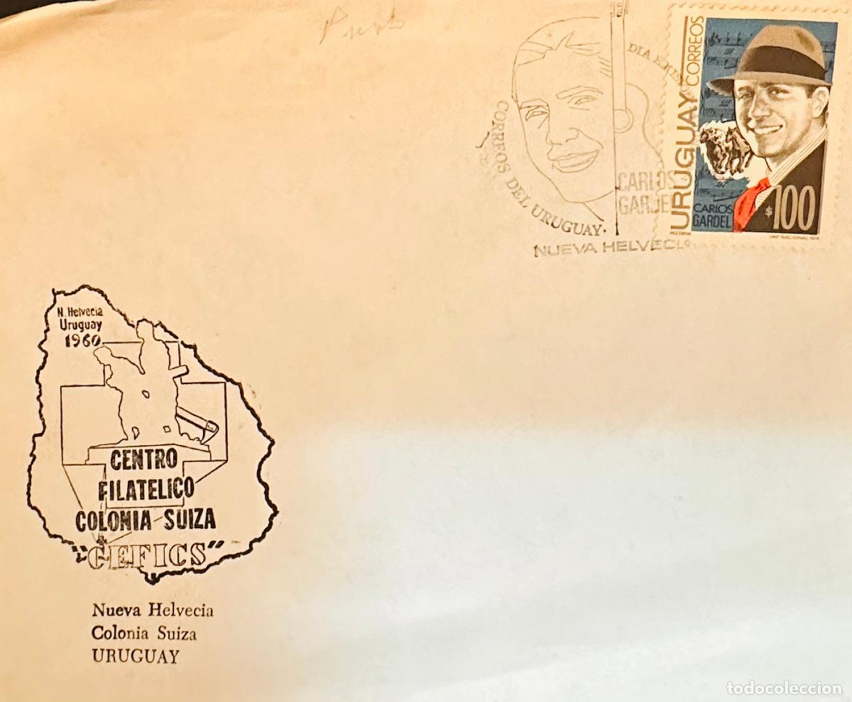 Sellos: CMI) 1974. URUGUAY. STAMP FEATURING THE HAT-WEARING PORTRAIT OF CANTANTE CARLOS CARDEL. FEATURING HI