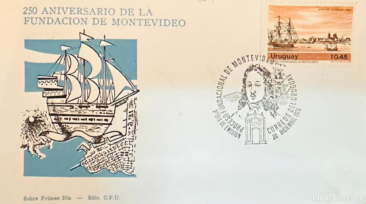 Sellos: CMI) 1976. URUGUAY. STAMP FEATURING A HISTORICAL SAILBOAT VESSEL SAILING ON THE COAST TITLED VISTA D