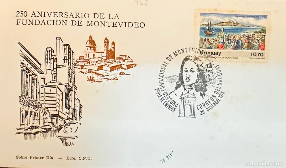 Sellos: CMI) 1976. URUGUAY. STAMP FEATURING A GROUP PICTORIAL SCENE ON THE COAST TITLED PRIMEROS POBLADORES.