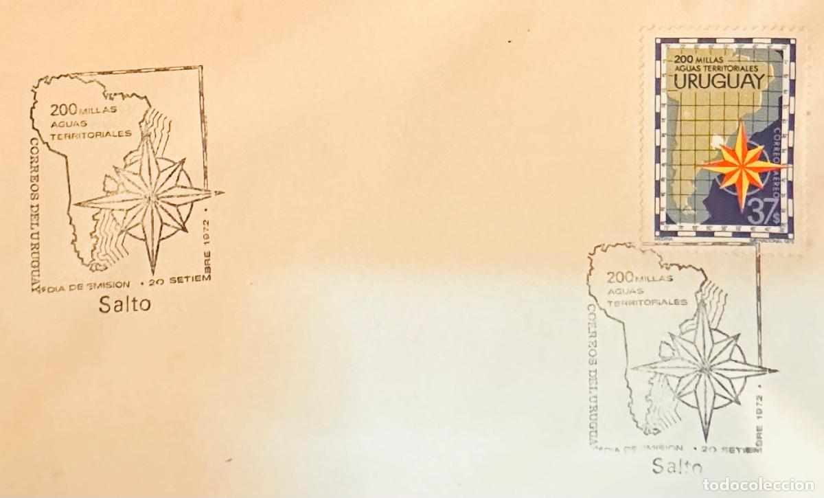 Sellos: CMI) 1972. URUGUAY. STAMP FEATURING A COMPASS ROSE OVER MARITIME MAP FROM THE 200 MILLAS AGUAS TERRI