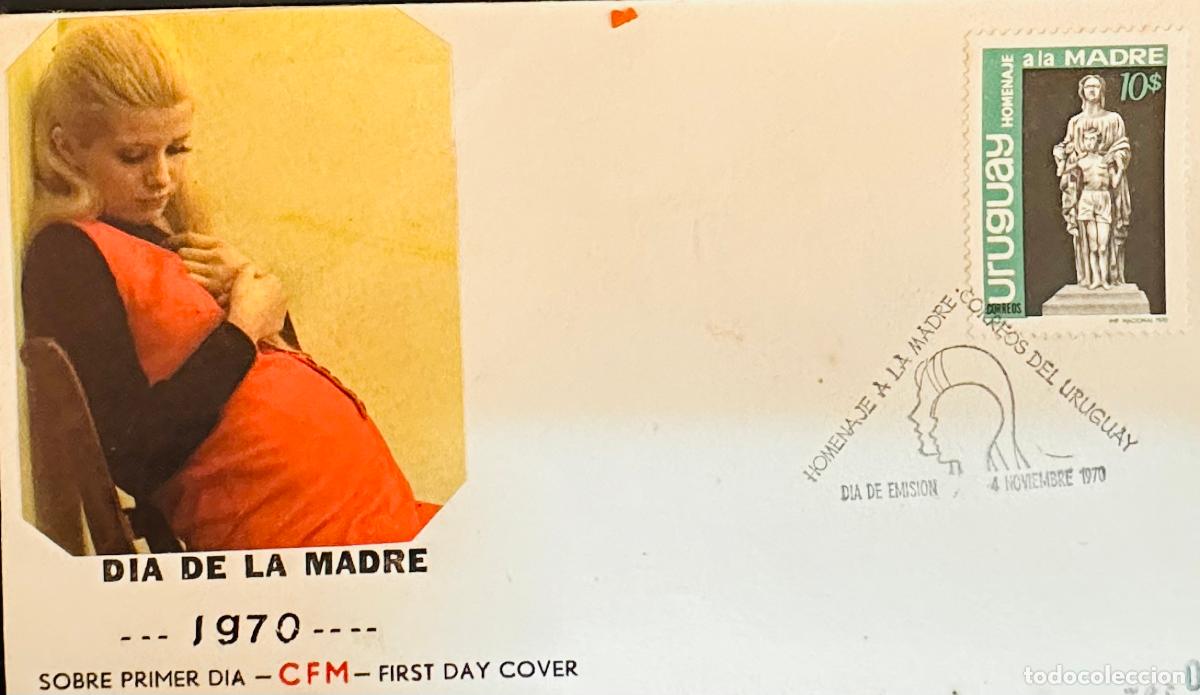 Sellos: CMI) 1970. URUGUAY. MADONNA AND CHILD SCULPTURAL REPRODUCTION STAMP FROM HOMENAJE ALA MADRE ISSUE. F