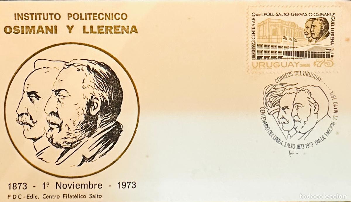 Sellos: CMI) 1974. URUGUAY. STAMP FEATURING THE ARCHITECTURAL FACHADE OF A SCHOOL BUILDING FROM CENTENARIO D