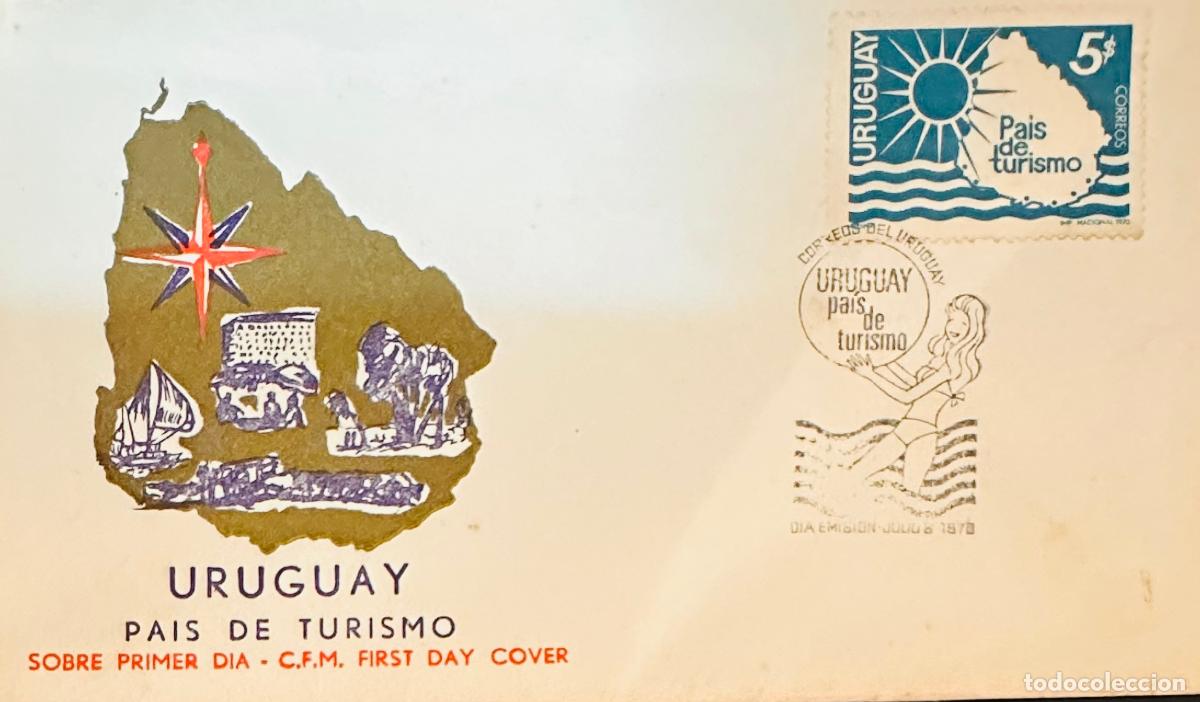 Sellos: CMI) 1978. URUGUAY. STAMP FEATURING A SUN AND WAVES LOGO FROM PAIS DE TURISMO ISSUE. FEATURING A CAN