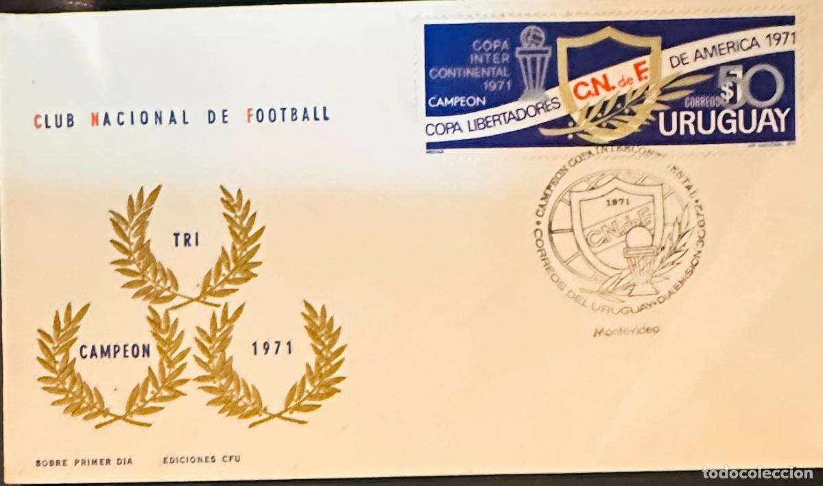 Sellos: CMI) 1972. URUGUAY. STAMP FEATURING CLUB NACIONAL DE FOOTBALL EMBLEM ON THE TROPHY FROM CAMPE&Oacute;N COPA