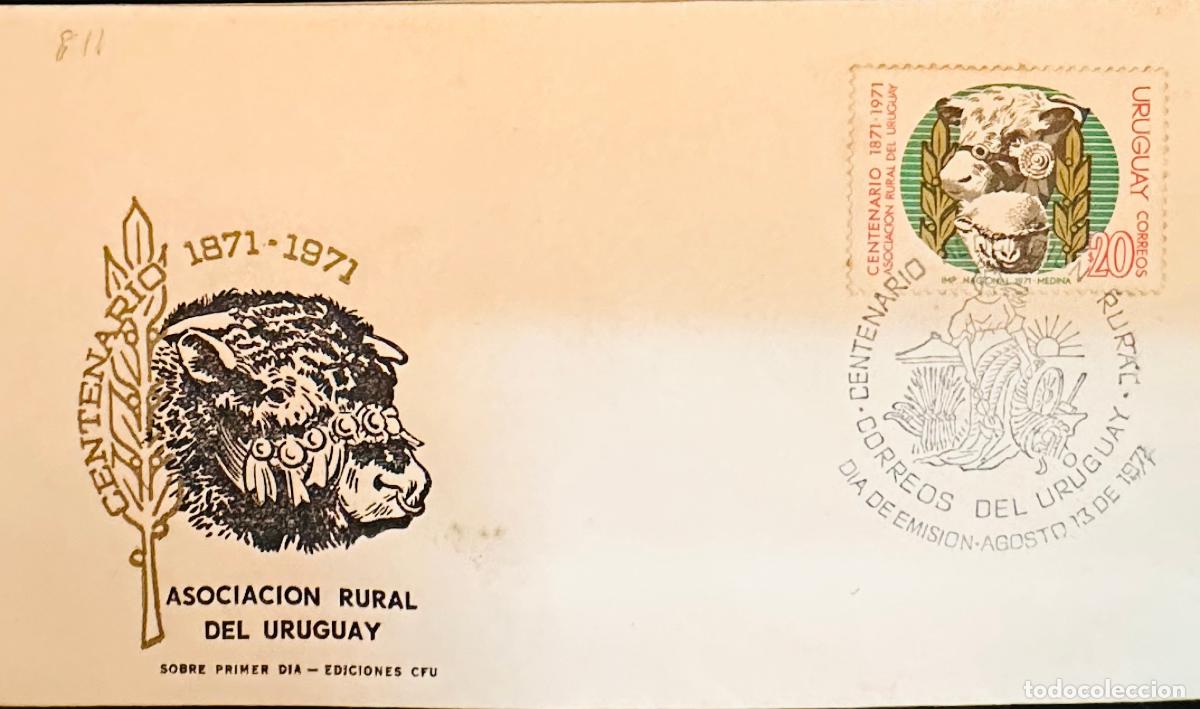 Sellos: CMI) 1972. URUGUAY. STAMP FEATURING A BROWN-TONED CATTLE BULL HEAD ILLUSTRATION FROM CENTENARIO ASOC