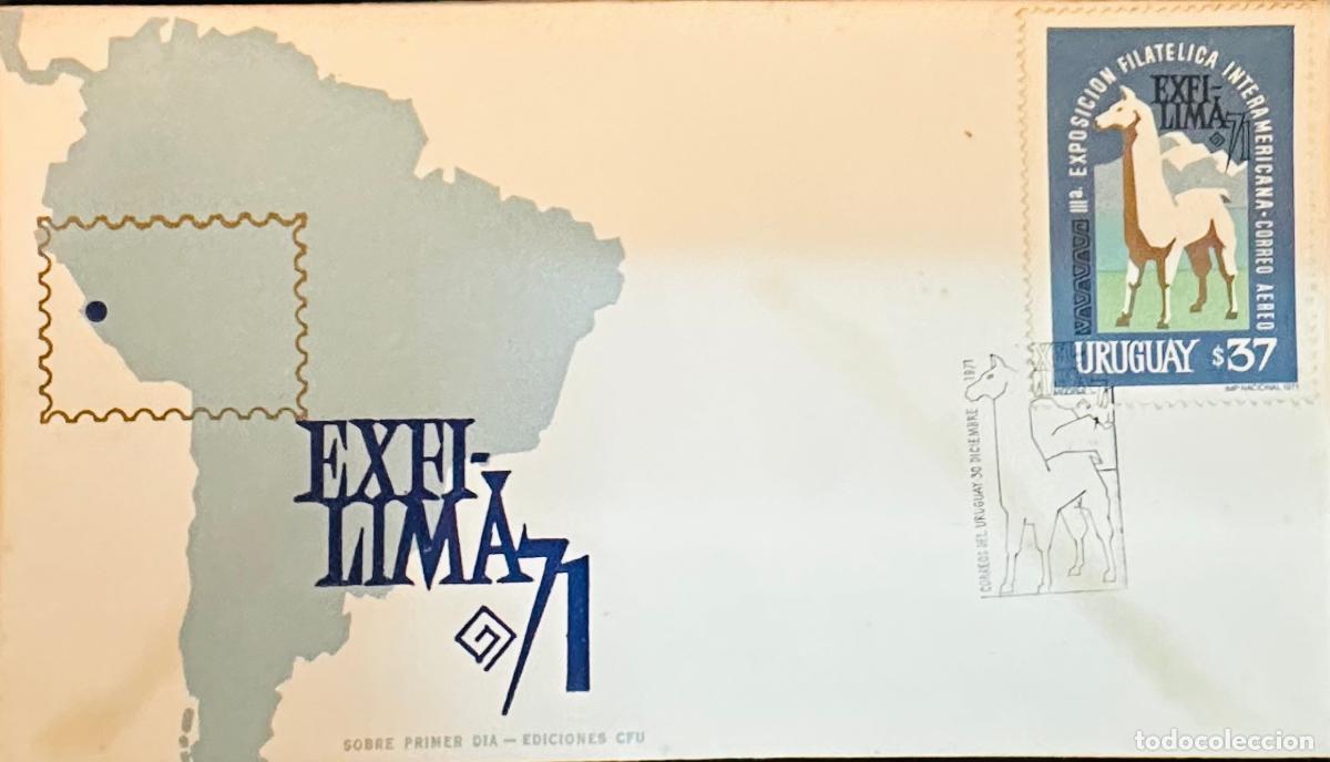 Sellos: CMI) 1971. URUGUAY. AIRMAIL STAMP FEATURING A LLAMA ALPACA LIVESTOCK ILLUSTRATION FROM EXPOSI&Ccedil;&Atilde;O FIL