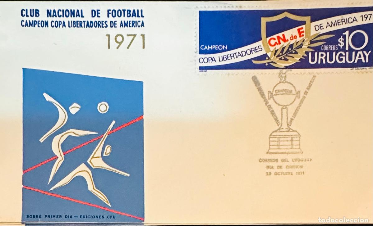 Sellos: CMI) 1971. URUGUAY. STAMP FEATURING CLUB NACIONAL DE FOOTBALL EMBLEM ON THE TROPHY FROM CAMPE&Oacute;N COPA