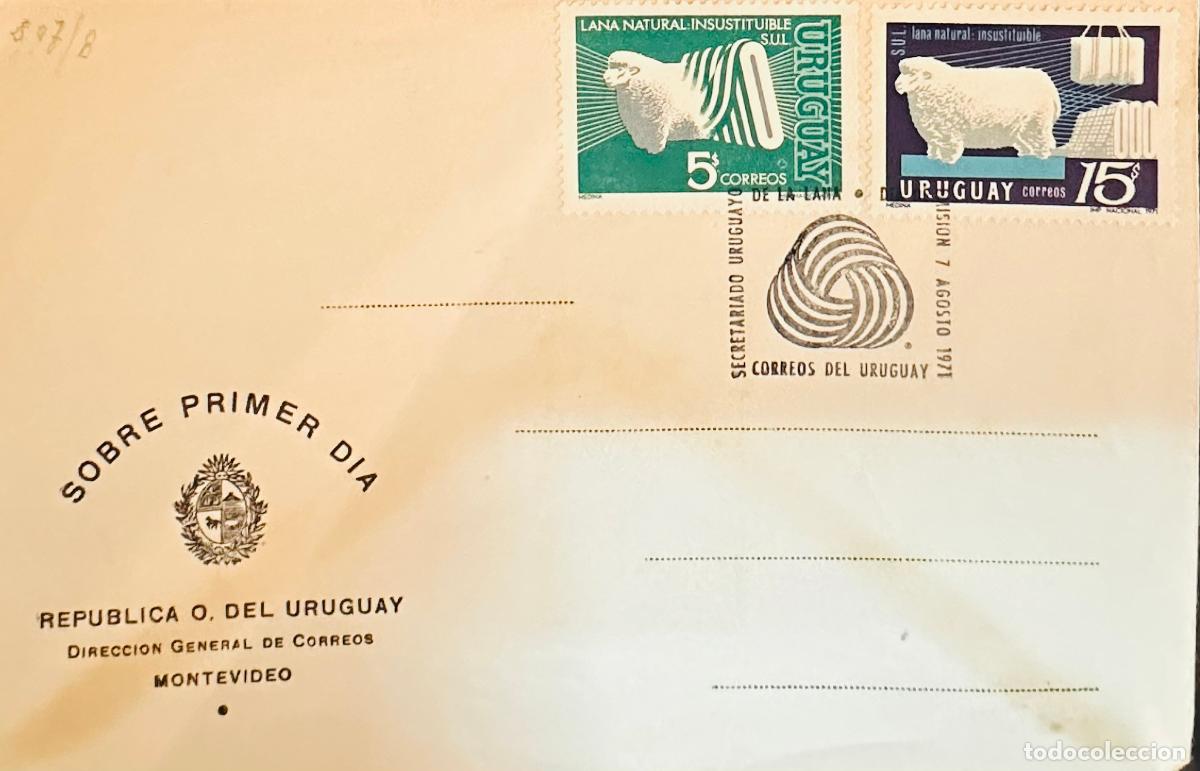Sellos: CMI) 1971. URUGUAY. TWO-STAMP COMPENDIUM FEATURING MERINO SHEEP LIVESTOCK ILLUSTRATION FROM SECRETAR
