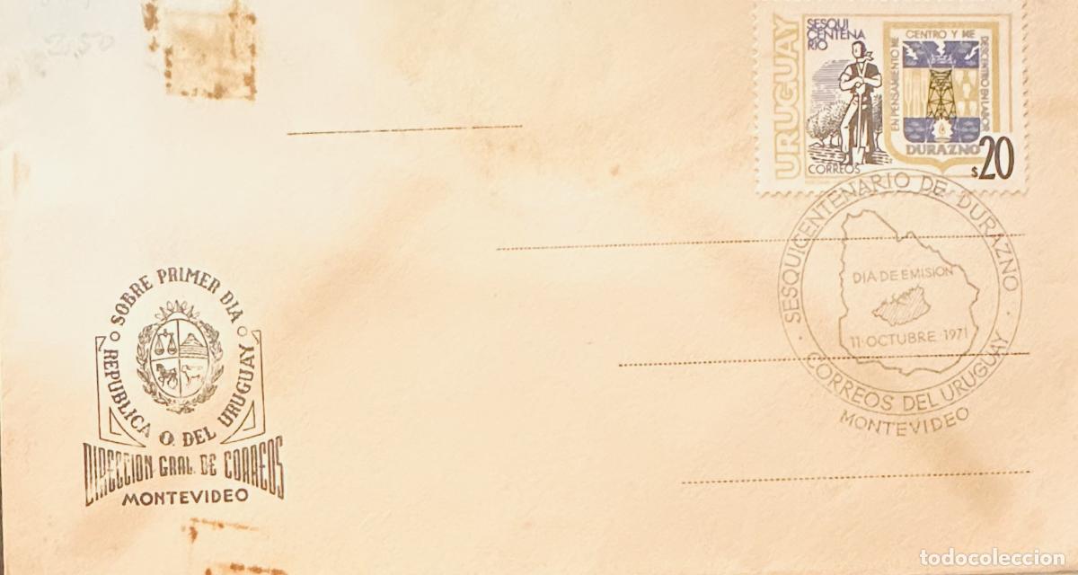 Selos: CMI) 1971. URUGUAY. STAMP FEATURING A DURAZNO URBAN INFRASTRUCTURE. FDC. DOMESTIC MAIL. XF