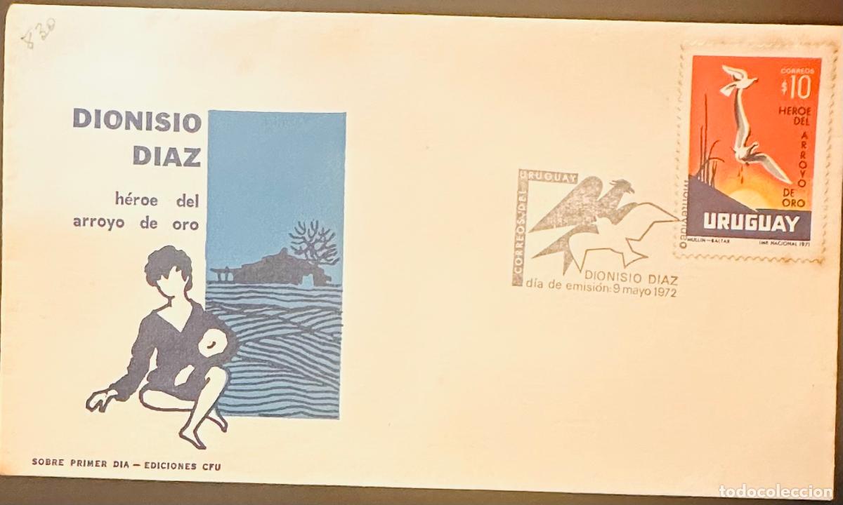 Selos: CMI) 1972. URUGUAY. STAMP FEATURING A BIRD IN FULL FLIGHT BY DIONISIO DIAZ. FDC. DOMESTIC MAIL. XF