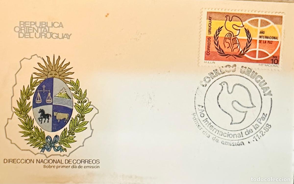 Stamps: CMI) 1988. URUGUAY. STAMP FEATURING A PEACE DOVE BIRD ILLUSTRATION. FDC. DOMESTIC MAIL. XF