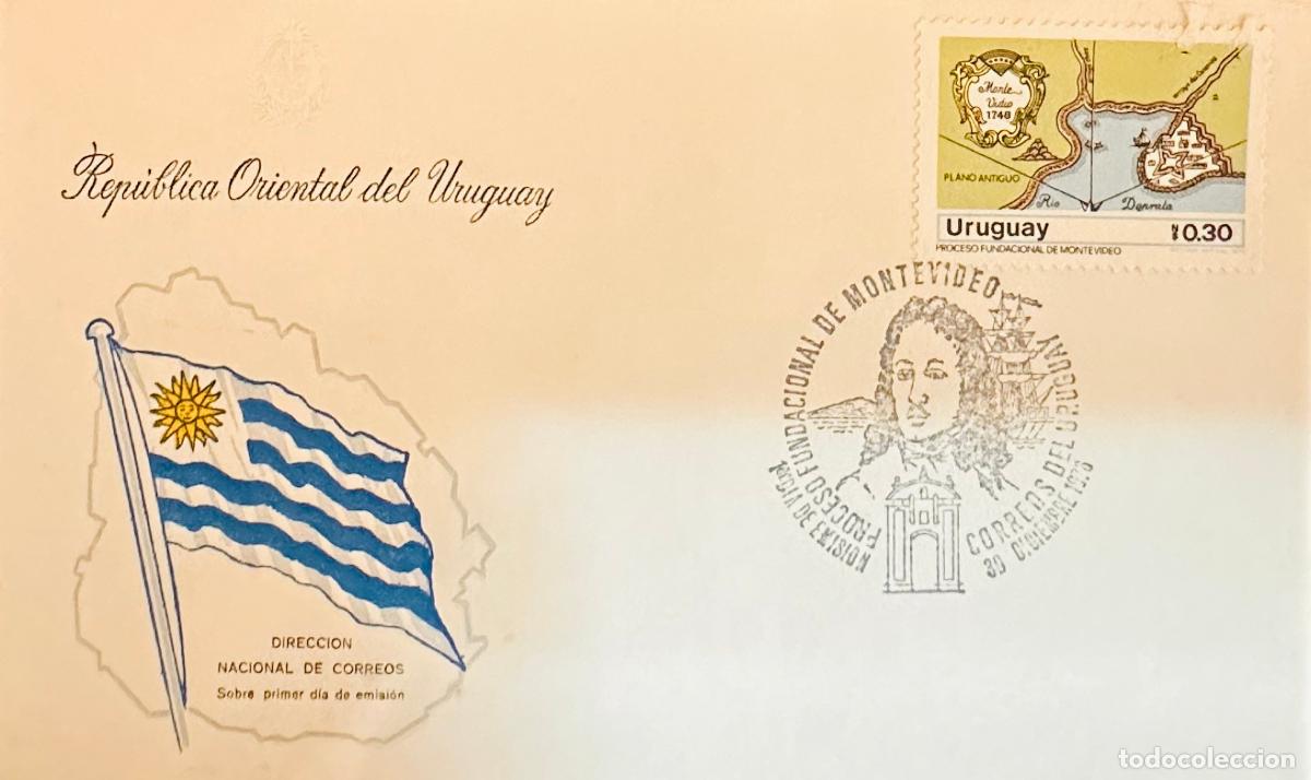 Sellos: CMI) 1976. URUGUAY. STAMP ANCIENT CITY MAP. COVER WITH PORTRAIT ENGRAVING. FDC. DOMESTIC MAIL. XF