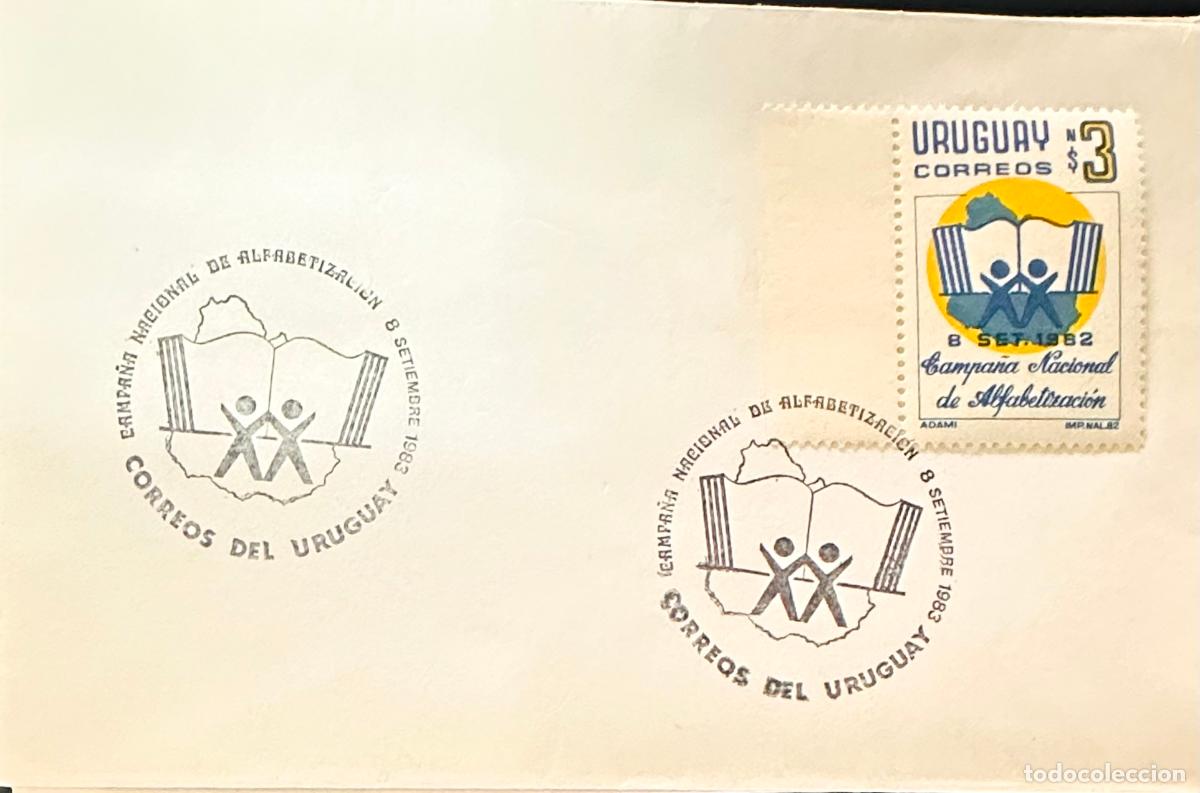 Sellos: CMI) 1983. URUGUAY. STAMP LITERACY CAMPAIGN. COVER WITH BOOK SKETCH DESIGN. FDC. DOMESTIC MAIL. XF