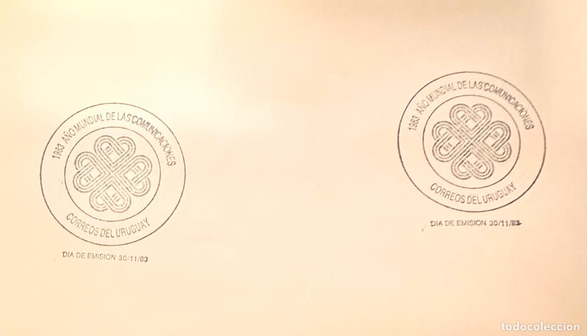 Sellos: CMI) 1983. URUGUAY. TWO COMMUNICATIONS CANCELLATIONS WITH HEART LOGO DESIGN. FDC. DOMESTIC MAIL. XF