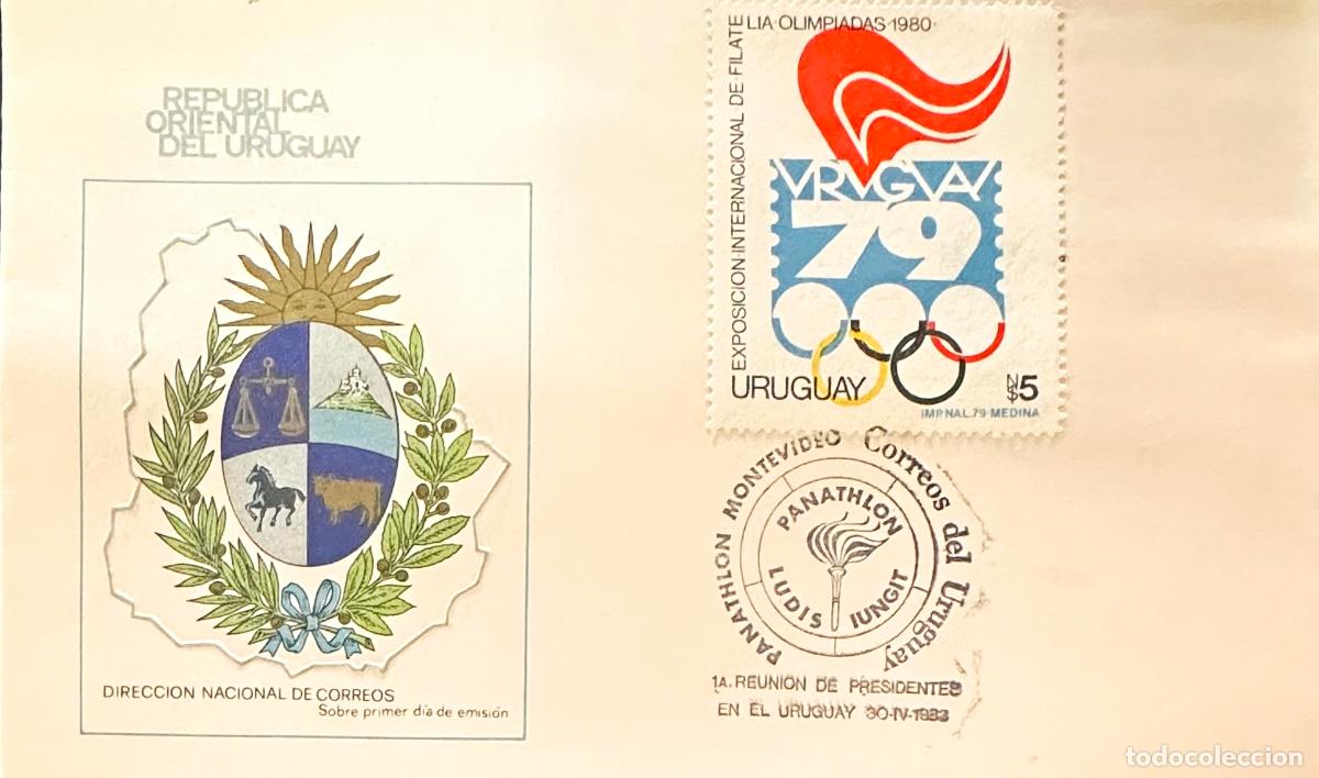 Francobolli: CMI) 1983. URUGUAY. STAMP OLYMPIC EXHIBITION FILATE. COVER WITH LOGO ENGRAVING. FDC. DOMESTIC MAIL.