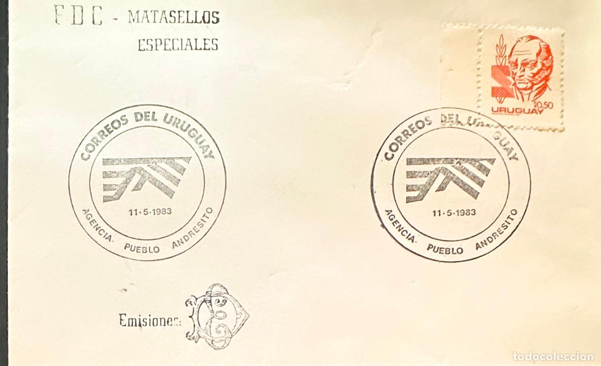 Francobolli: CMI) 1983. URUGUAY. STAMP HOMAGE WITH PORTRAIT. COVER WITH TWO LOGOS ENGRAVED. FDC. DOMESTIC MAIL. X