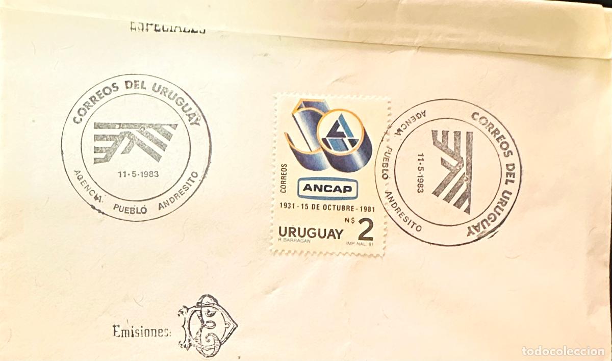 Francobolli: CMI) 1983. URUGUAY. STAMP ANCAP COMMEMORATIVE. COVER WITH POSTAL LOGO ENGRAVING. FDC. DOMESTIC MAIL.