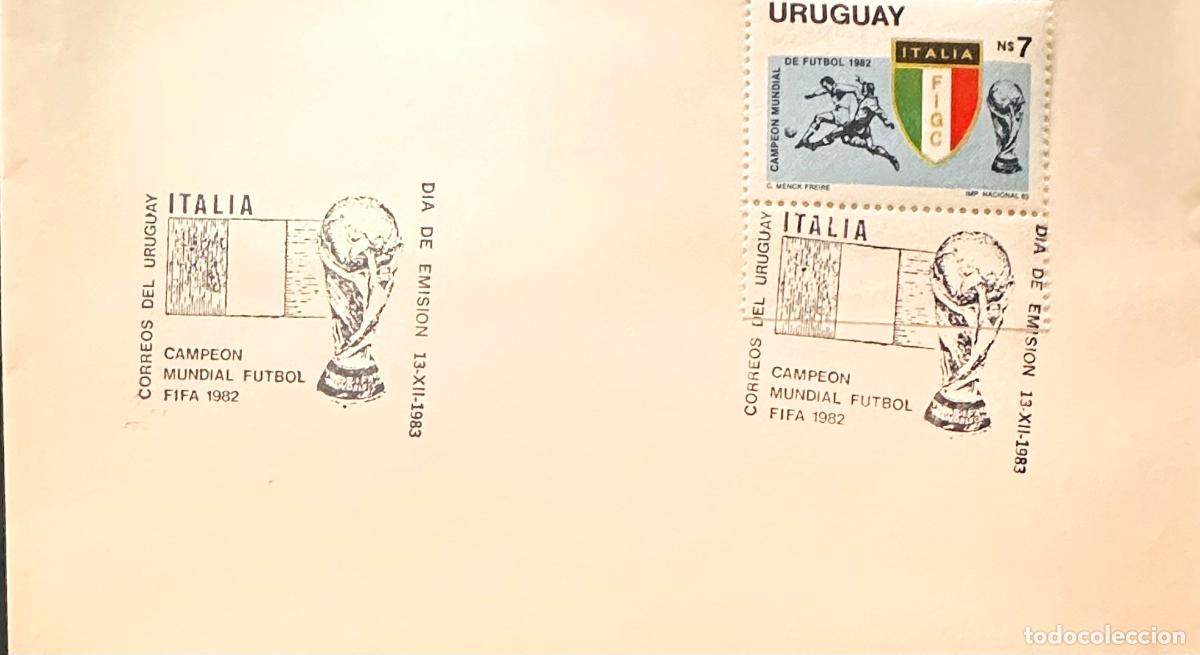 Francobolli: CMI) 1983. URUGUAY. STAMP SOCCER WORLD CHAMPION. COVER WITH CUP ENGRAVING. FDC. DOMESTIC MAIL. XF