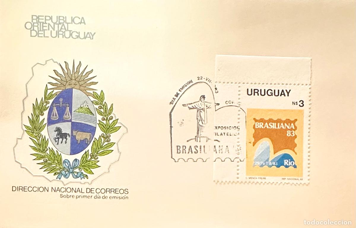 Francobolli: CMI) 1983. URUGUAY. STAMP BRASILIANA EXHIBITION. COVER WITH CHRIST REDEEMER. FDC. DOMESTIC MAIL. XF