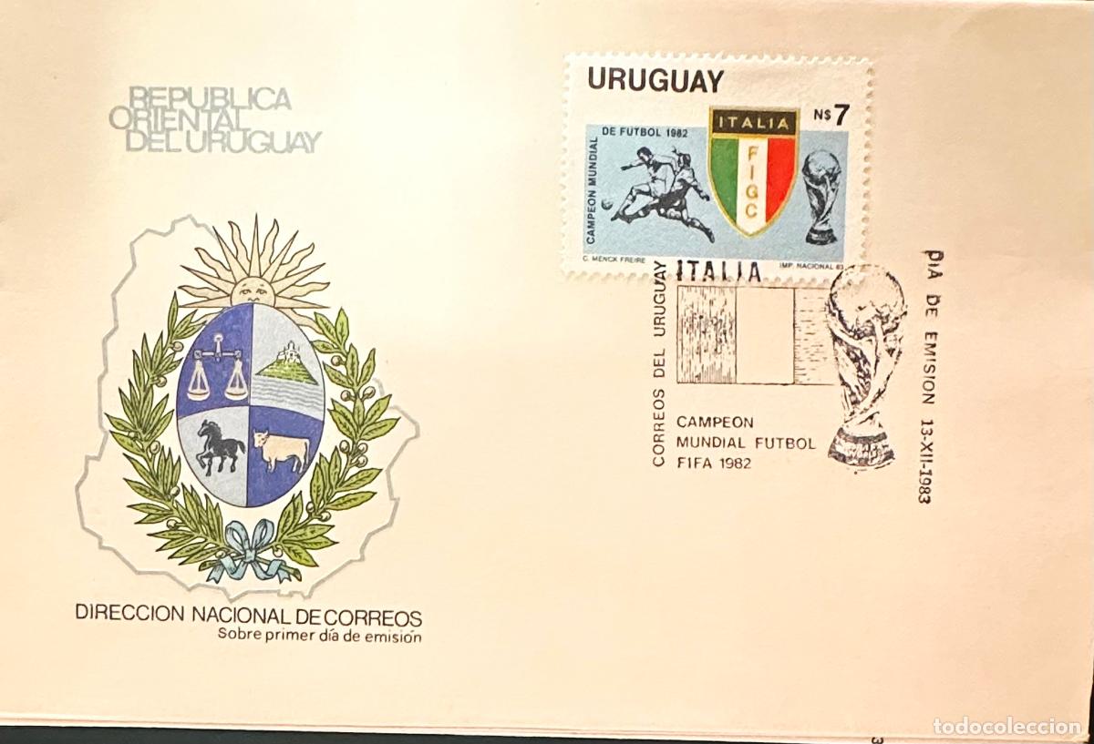 Francobolli: CMI) 1983. URUGUAY. STAMP SOCCER WORLD CHAMPION. COVER WITH CUP ENGRAVING. FDC. DOMESTIC MAIL. XF