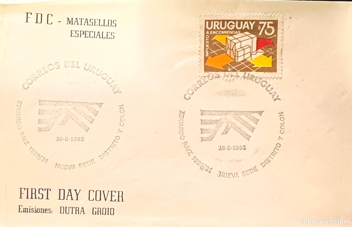 Sellos: CMI) 1983. URUGUAY. STAMP PARCELS TAX. COVER WITH LOGO ENGRAVING. FDC. DOMESTIC MAIL. XF