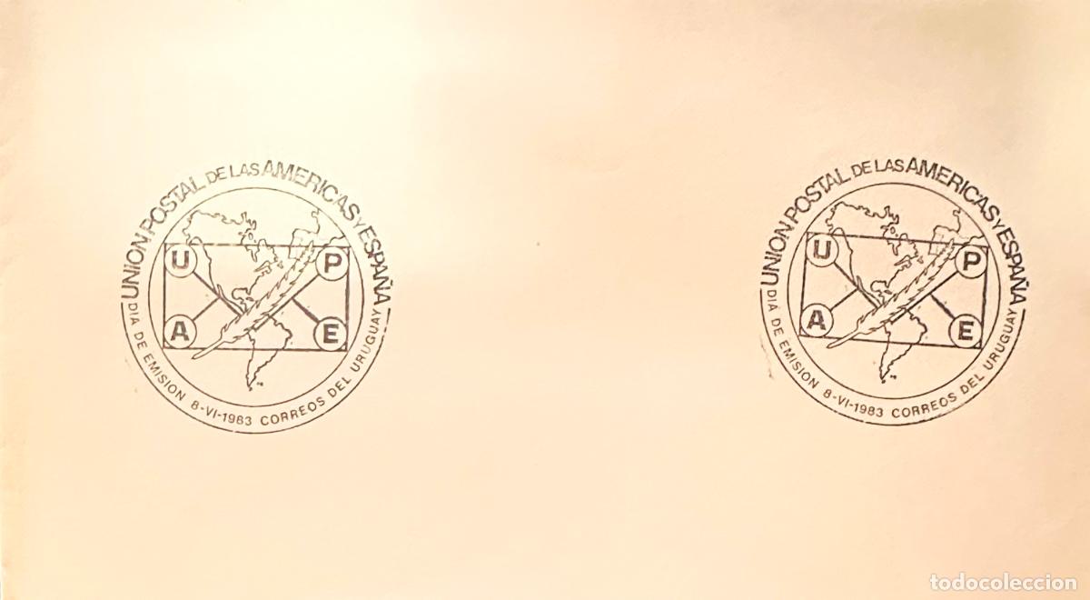 Sellos: CMI) 1983. URUGUAY. TWO POSTAL UNION OF THE AMERICAS CANCELLATIONS WITH MAP. FDC. DOMESTIC MAIL. XF