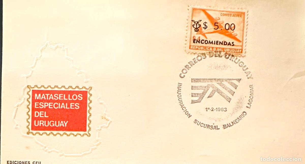 Sellos: CMI) 1983. URUGUAY. STAMP PARCELS SERVICE. COVER WITH LOGO ENGRAVING. FDC. DOMESTIC MAIL. XF