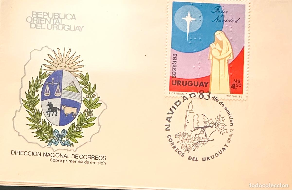 Sellos: CMI) 1983. URUGUAY. STAMP SACRED CHRISTMAS FIGURE. COVER WITH CANDLE DESIGN. FDC. DOMESTIC MAIL. XF