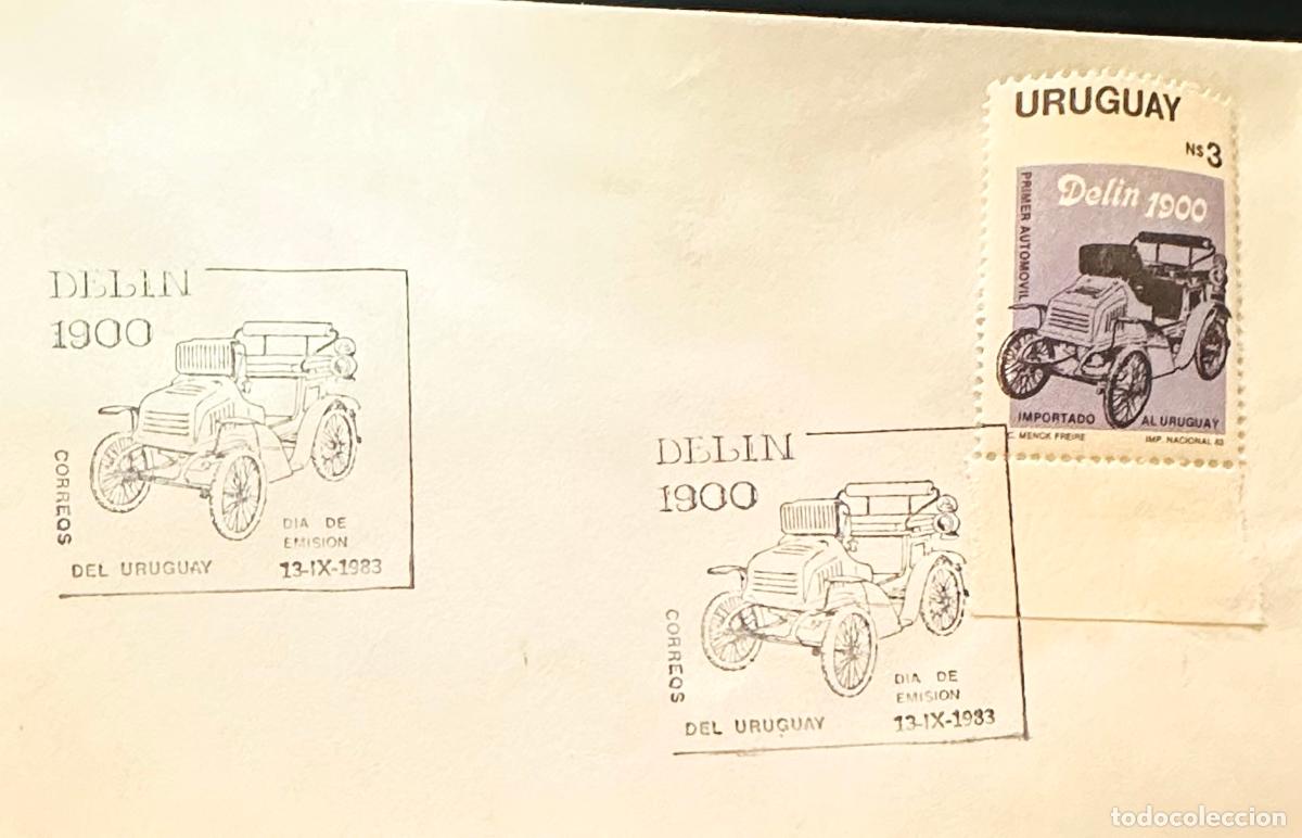 Sellos: CMI) 1983. URUGUAY. STAMP DELIN VINTAGE MOTOR CAR. COVER WITH CAR ENGRAVING. FDC. DOMESTIC MAIL. XF