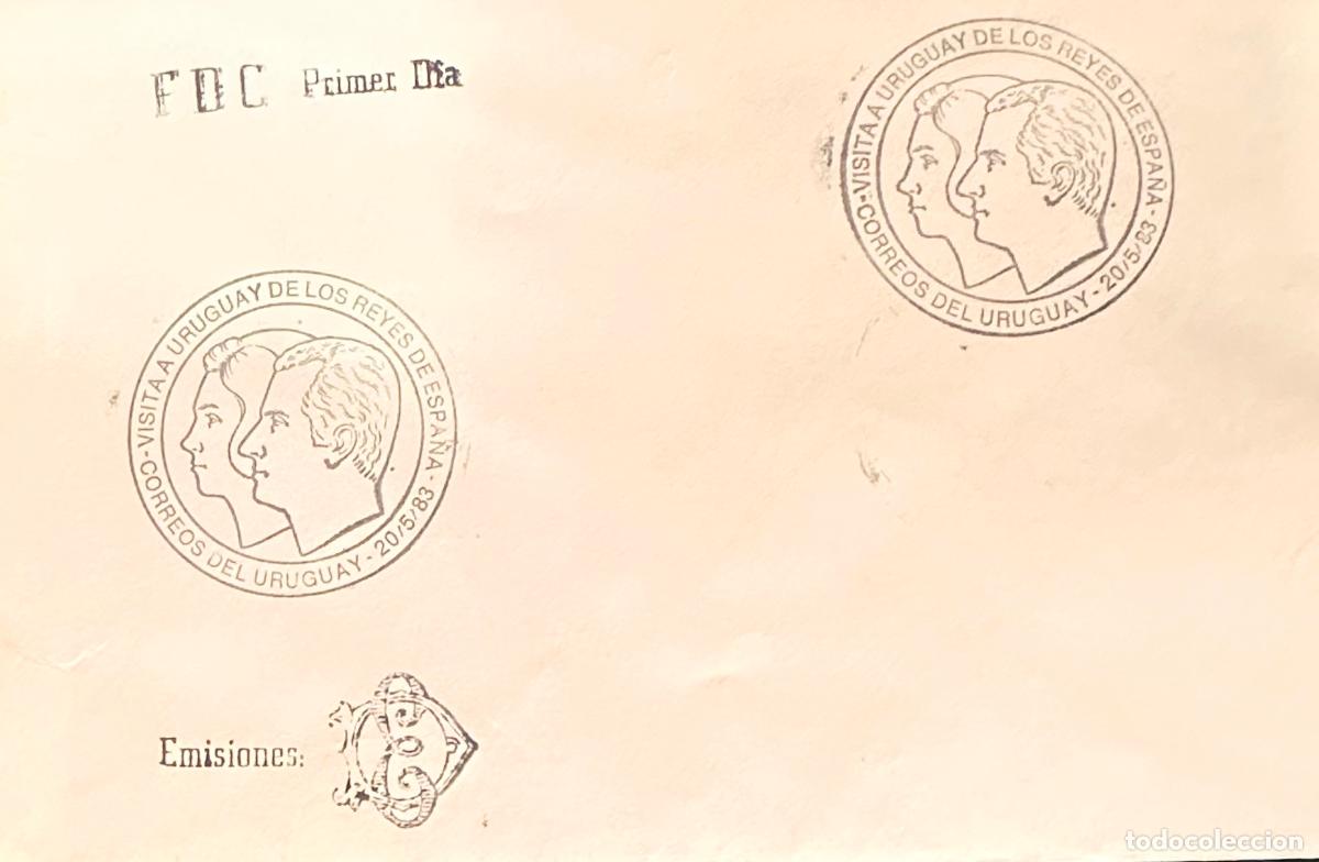 Sellos: CMI) 1983. URUGUAY. TWO MARKS KING AND QUEEN OF SPAIN WITH ENGRAVED FACES. FDC. DOMESTIC MAIL. XF