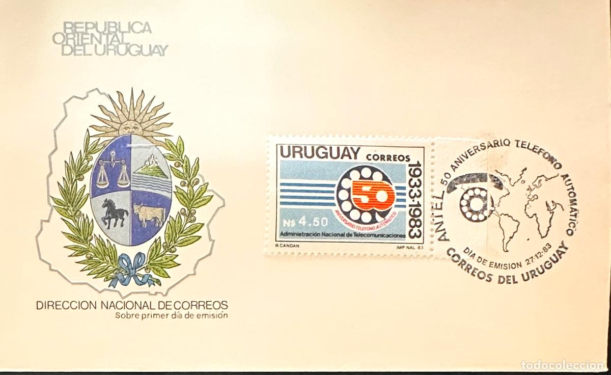 Sellos: CMI) 1983. URUGUAY. STAMP ANTEL AUTOMATIC TELEPHONE. COVER WITH CUP DESIGN. FDC. DOMESTIC MAIL. XF