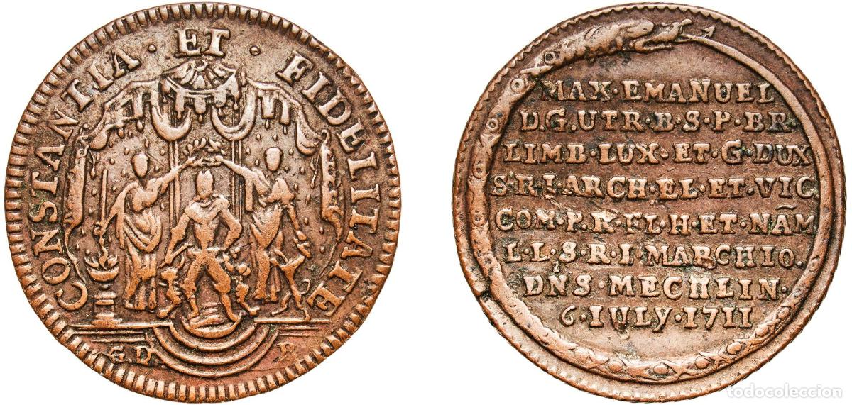 Sellos: Austrian Netherlands Possession 1711 Token - Transfer of the Austrian Netherlands to Maximilian Emm