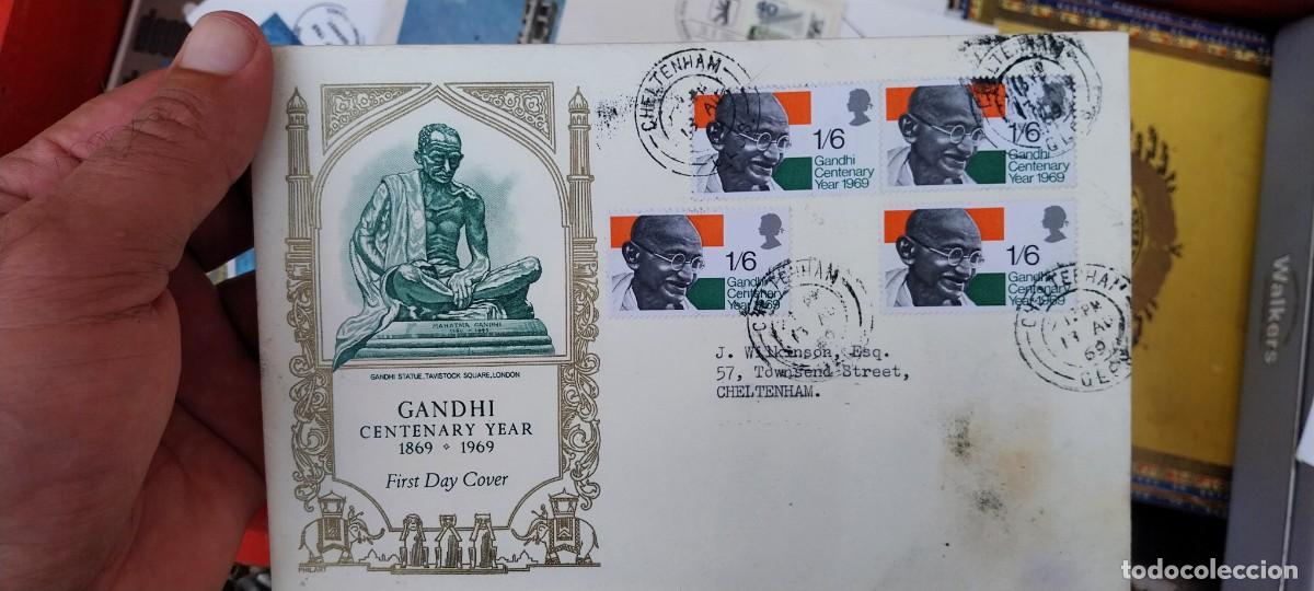 Sellos: SOBRE PRIMER DIA COMEMORACION DE GHANDI