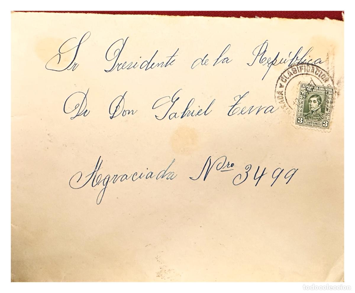Timbres: CMI) 1934. URUGUAY. PORTRAIT OF GABRIEL TERRA. DOMESTIC MAIL. XF