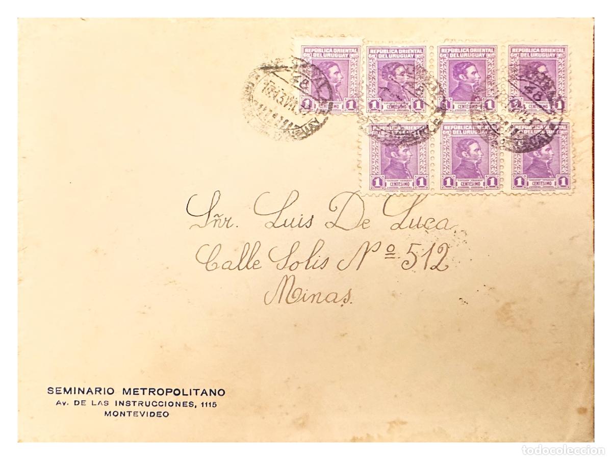Sellos: CMI) 1928. URUGUAY. SERIES OF PORTRAITS OF JOAQUIN SUAREZ. DOMESTIC MAIL. XF