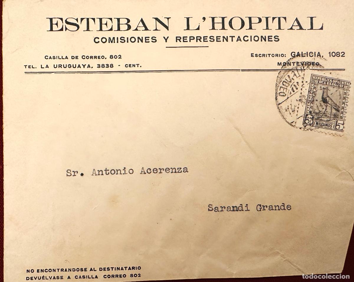 Sellos: CMI) 1923. URUGUAY. LOCAL FAUNA OF HORNERO BIRD. DOMESTIC MAIL. XF