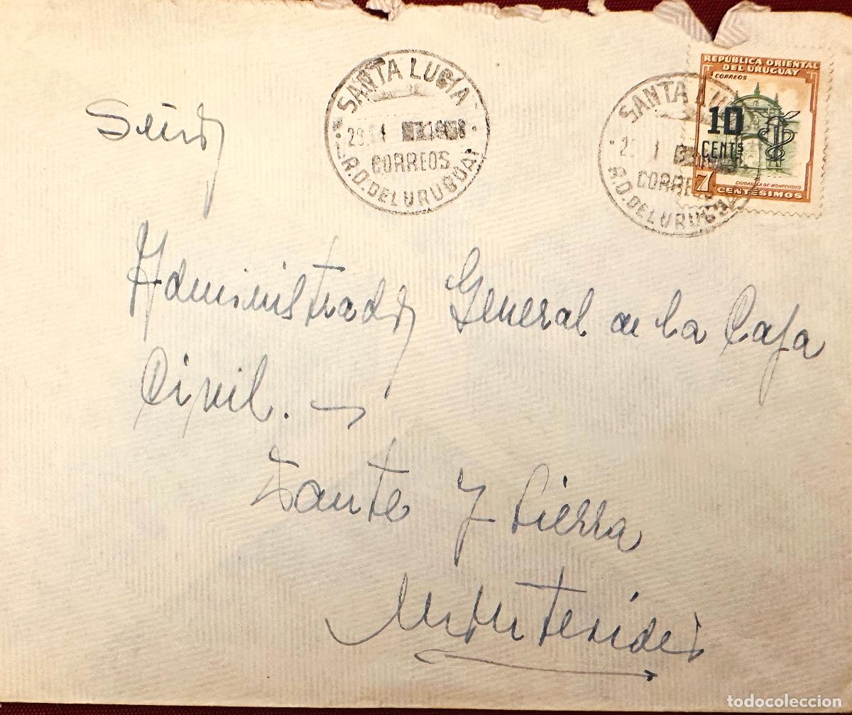 Selos: CMI) 1943. URUGUAY. BUILDING ETCHING WITH CENTRAL TOWER. DOMESTIC MAIL. XF